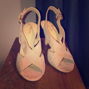 Michael Kors Nude Suede Heels